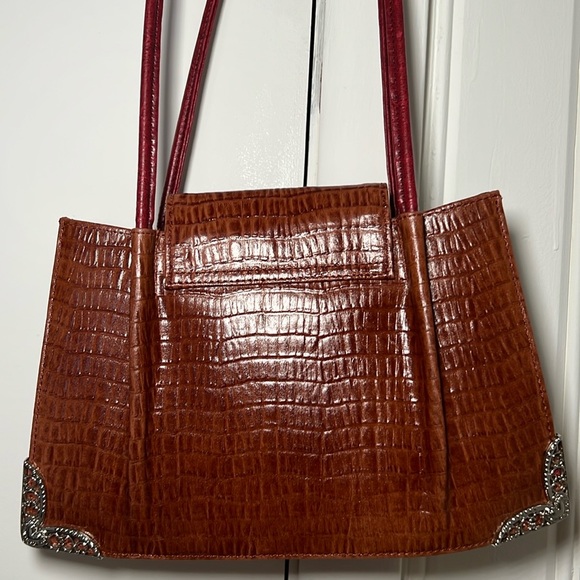 Vintage Faux Croc Leather Purse - Picture 6 of 8